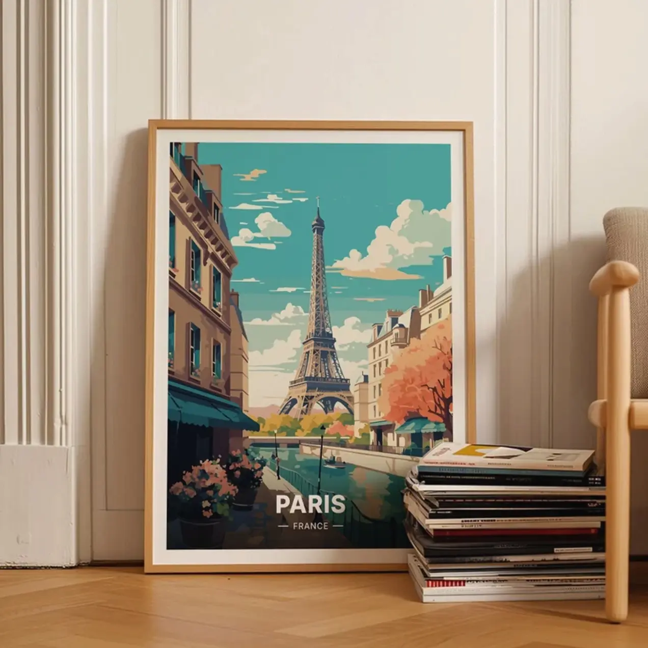 Paris Travel Poster, France Wall Art, Home Decor for Art Enthusiasts, Parisian Gift Idea, Elegant Travel Decor