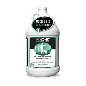 AGS Thornell KOE Kennel Odor Eliminator Concentrate, Odor Eliminator for Strong Odors, Great for Cages, Runs, Floors & More, Pet Odor Eliminator for Home & Kennel w/Safe, Non-Enzymatic Formula, 128 oz
