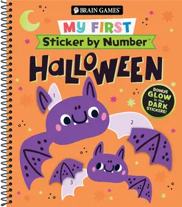 Brain Games - My First Sticker by Number: Halloween -- Publications International Ltd - Spiral