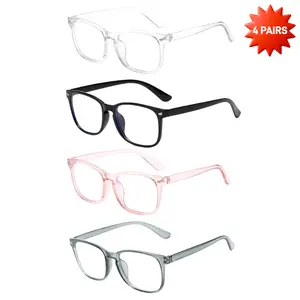 Christmas Gift 2025 Fashion Anti-Blue Light Glasses, Computer/Gaming/TV/Phones Glasses for Women Men, Large Square Frame, Fashion Eye wear