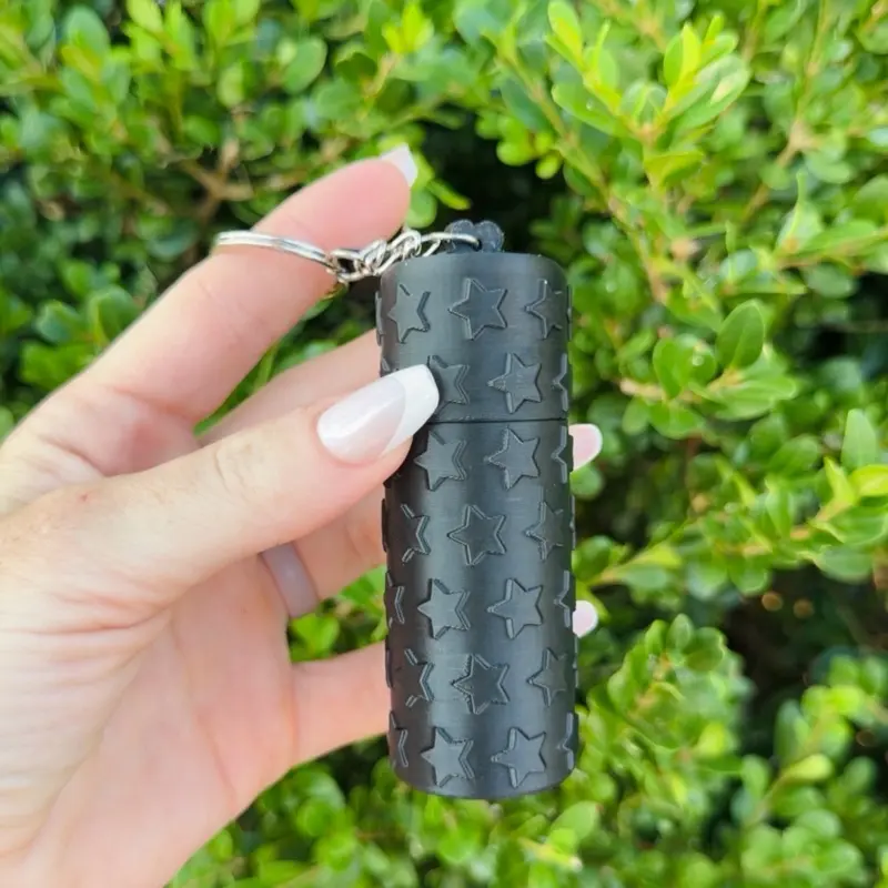 Lipstick keychain holder