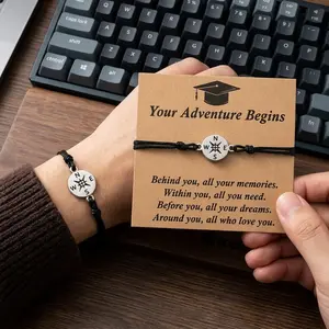 Graduation Bracelet 2026 Gifts for Her Him Kindergarten Class of 2026 Cool High School College Graduation Gift 5th 8th Grade Teen Girl Boy Bracelet Women Jewelry Cards Middle School Nurse Senior Daughter Student Adjustable Cuffs summerwins