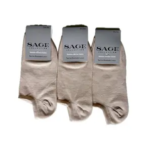 Bamboo No Show Socks 3-Pack – Beige - Lightweight Breathable OEKO-TEX Certified Women's Socks Fit Womenswear