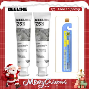 CEELIKE 2-Pack 7.5% Nano-Hydroxyapatite Toothpaste + 3-Sided Toothbrush | Enamel Care & Deep Clean Set