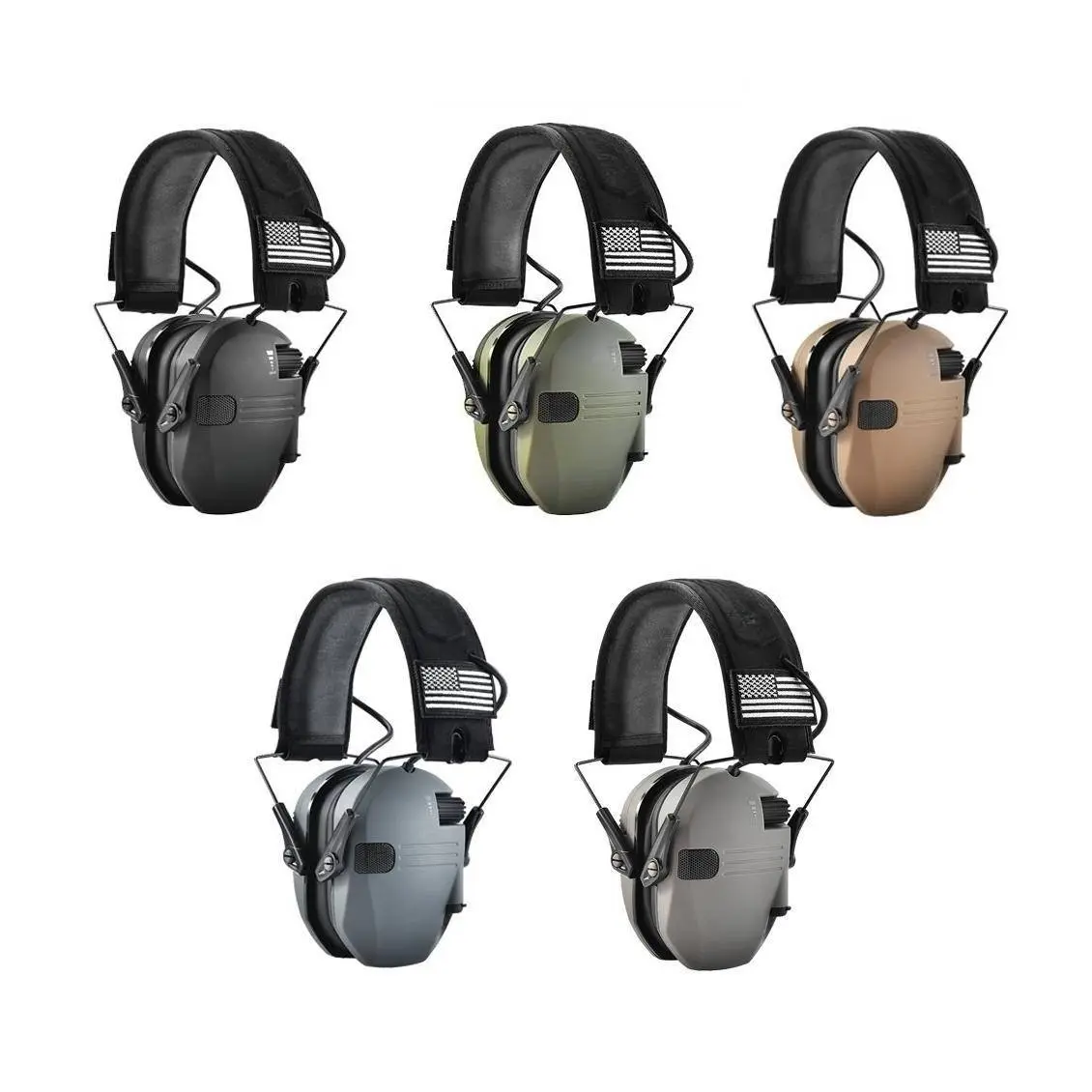 [Without Walker's Razor Logo] Patriot Series Electronic Hunting Noise Reduction Pickup Hearing Protection Hunting Earmuffs for Competition Hunting Work Sports Special Electronic Noise Reduction Earphones Adjustable Head mounted Headphones