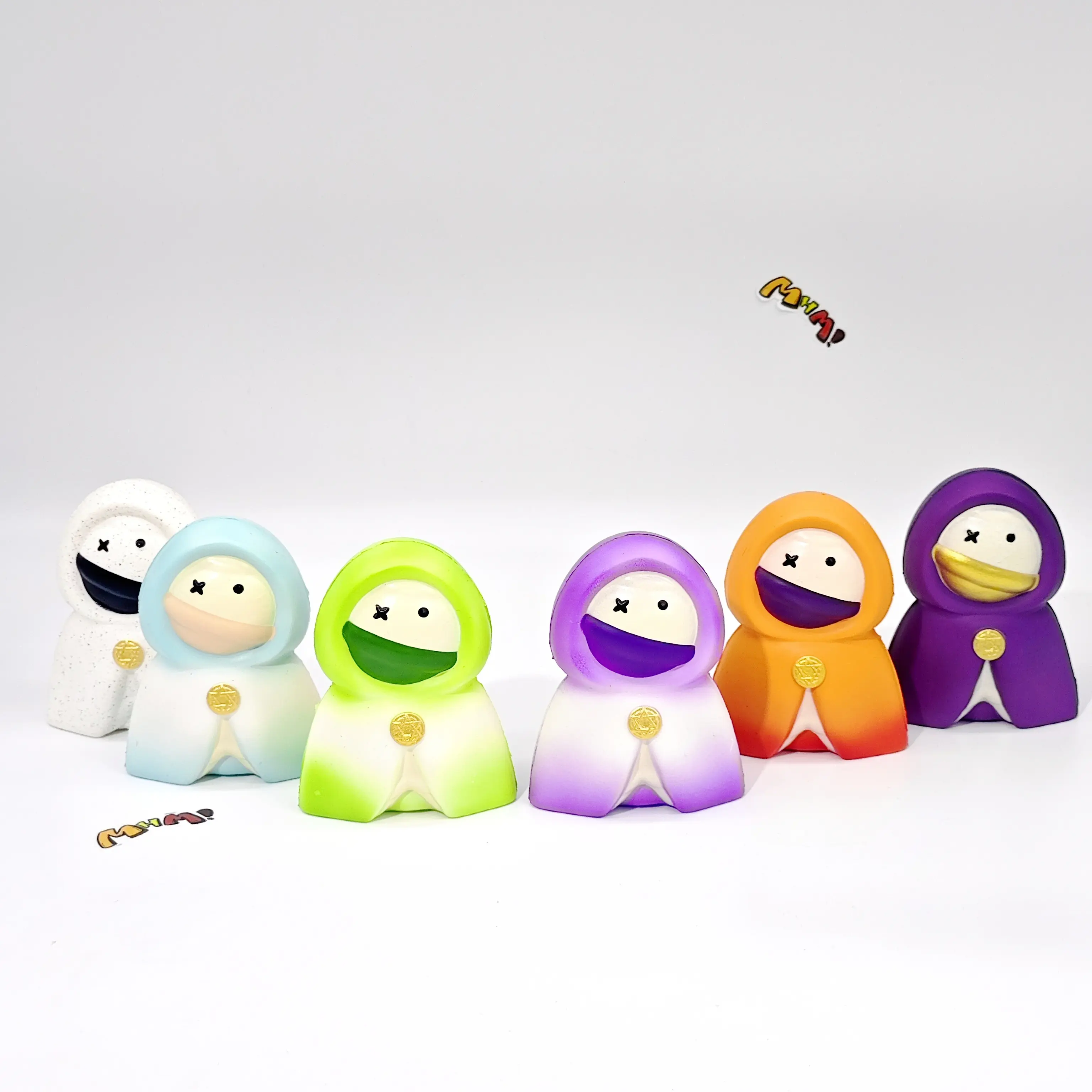 MHM Bready Buddy Bread Squishy Set, Soft Slow Rising Foam Sensory Fidget Toy, Cute Food-Themed Gift