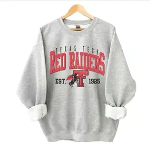 Vintage 1925 Texas Tech Sweatshirt, Texas Tech University 90S Graphic Sweatshirt, Trendy Cozy Season Apparel, Gift for Him or Her