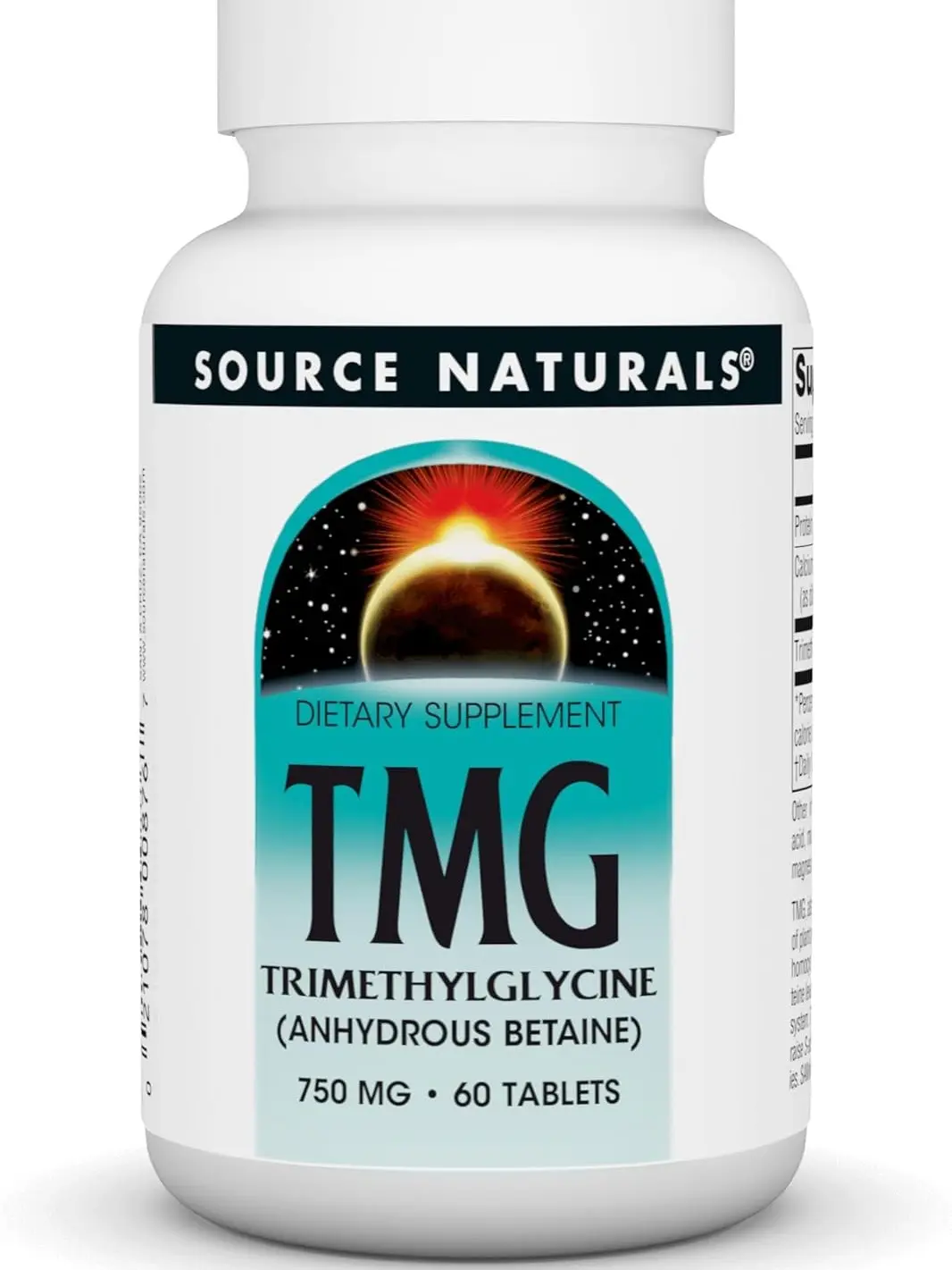 Source Naturals TMG 750 mg Trimethyglycine (Anhydrous Betaine) 60 Tablets