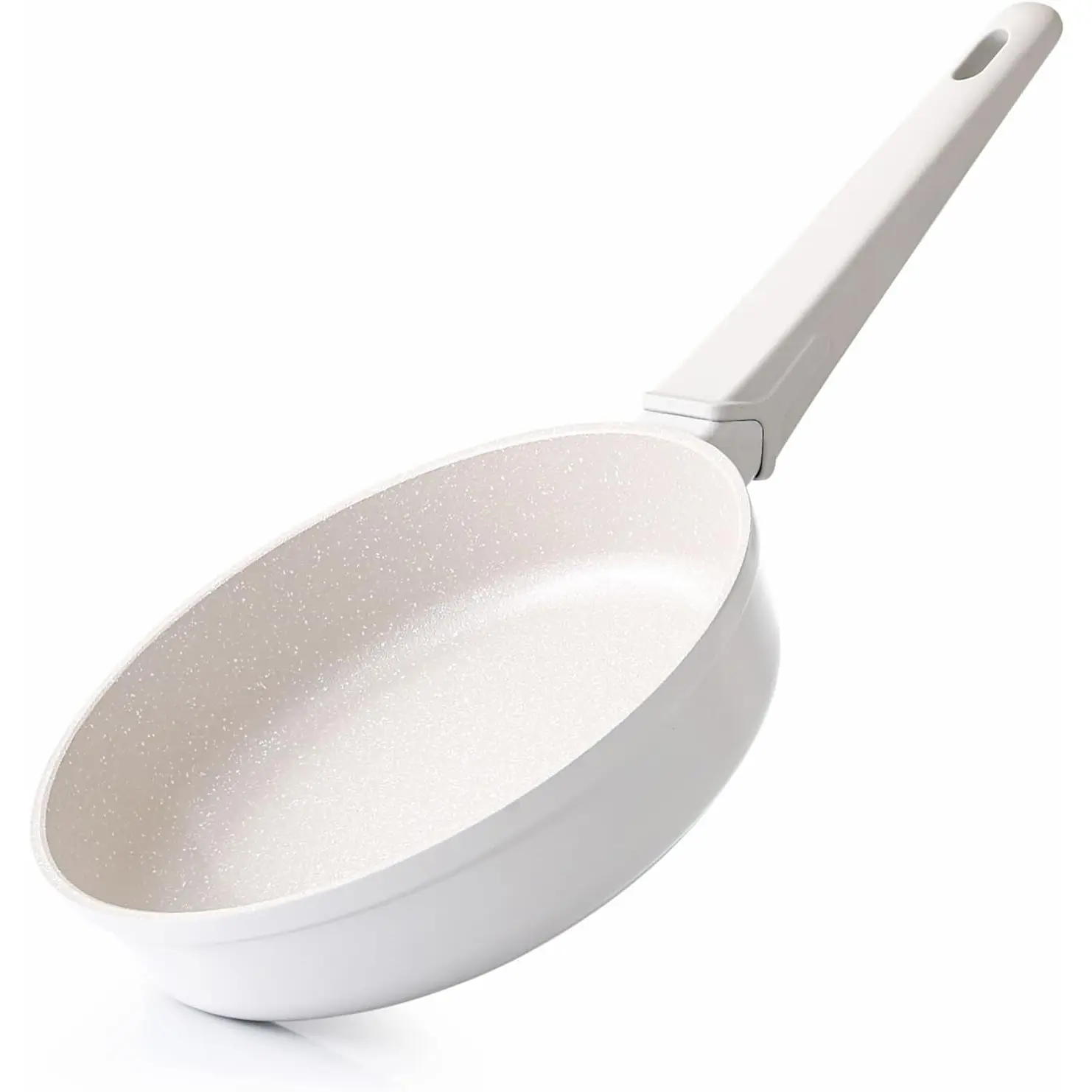SOHO 8-Inch Ceramic Non Stick Frying Pan - Nothing Sticks, Never Warps, Lasts Longer, Non  Skillet with Heat-Resistant Handle, PTFE PFOA &  Free, Oven & Dishwasher Safe, Cream