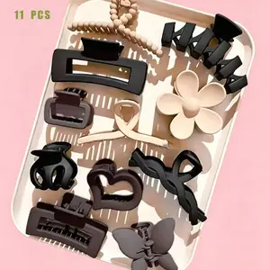 11PCS Hair Clips for Women, Multi Style Flower Claw Design, Non Slip Secure Hold for Thick and Thin Hair, Versatile Styling for Daily Wear Home Travel