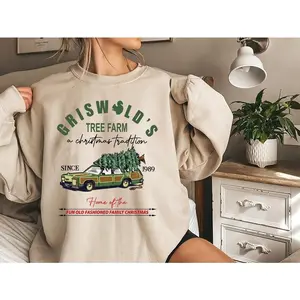 Vintage Tree Farm Christmas Since 1989 Sweatshirt, Christmas Movie Shirt, Men's Women's Xmas Crewneck, tshirt printing near me