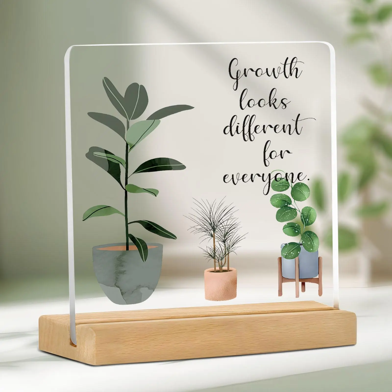 Inspiring Acrylic Desktop Sign for Women, Motivational Desk Decor, Desk Signage Decoration, Unique Gift for Personal Growth, Positive Affirmation Decor