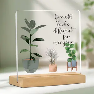 Inspiring Acrylic Desktop Sign for Women, Motivational Desk Decor, Desk Signage Decoration, Unique Gift for Personal Growth, Positive Affirmation Decor