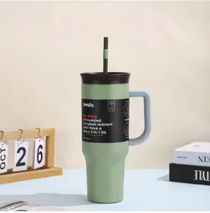 Owala 40oz 2-in-1 lid tumbler: Insulated, splash-resistant, and my new daily go-to! " Drinkware Flasks Mug  Bottled     Portable Pure Copper Water with Bag 24 oz Glass Juice Bottles Straws handle stainless steel tumbler Plaid Stranger Things toddler hot