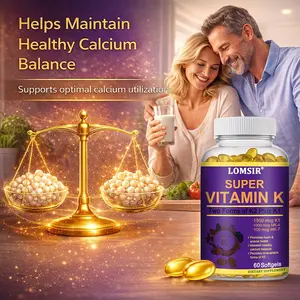 Super Vitamin K, Vitamin K1, Vitamin K2 mk-7, Vitamin K2 mk-4, Heart Health, Arterial Health, Calcium Balance - 60 Softgels