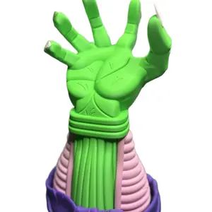 Anime Controller Holder - Green Hand Design with Purple Base - Product Description Provided