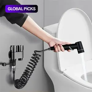 Handheld Dual Nozzle Bidet Sprayer with Double Outlet Valve, Modern Bidet Attachment for Toilet, Bathroom Accessory and Home Improvement Supply #GLOBAL PICKS