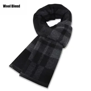Winter Warm Plaid Scarf for Men & Women - Wool Blend Cozy Unisex Accessory, One Size Fits Most, 32x180cm, Chic Cold Weather Neckwear