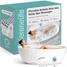 Portable Bubble Bath Mat | 47-Inch Body Massager Mat with Motorized Air Pump, Adjustable Bubble Settings, Aroma Clip, Soft Cushioned Non-Slip Suction Cup Mat & Wireless Remote Control - Home Spa Essentials