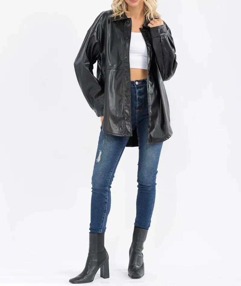 leather jacket uniqlo - TikTok Shop