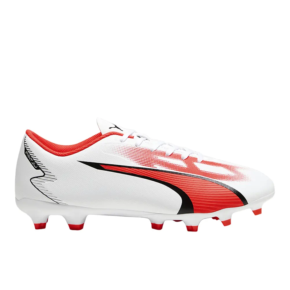 PUMA Mens Ultra Play Soccer Cleats Cleated, Firm Ground - White