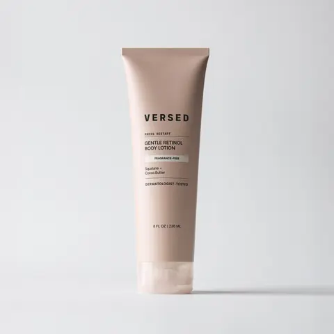 Versed Press Restart Retinol Body Lotion - Cocoa Butter + Squalane Moisturizer for Dry Skin - Firming Body Retinol to Smooth Texture & Brighten Skin - Body Breakout Treatment