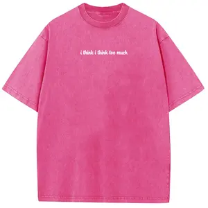 Digitex Acid Washed Shirts Casual Graphic Top with Unique Letter Print Oversized Half Short Sleeves Plus Size Comfortable Cotton Summer Top for Women - Fit