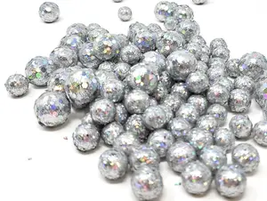 Sparkling Silver Glitter Foam Ball Scatter Vase or Bowl Filler 4 Cups