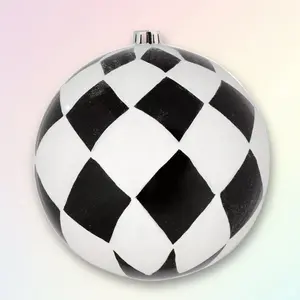 Vickerman Ball wh Whe Diamond Glter Christmas Ornament