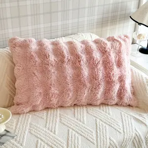 Plush Rabbit Fur Bed Pillowcase, Multi-Color Options, Soft and Warm, Fluffy and Comfortable, Easy to Store, Zipper Opening, Bedding Accessories