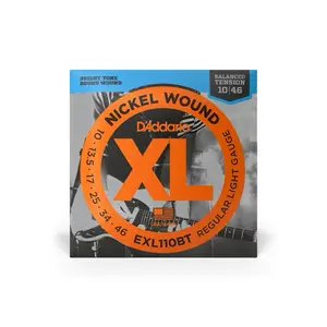 D'Addario EXL110BT Nickel Wound Guitar Strings 10/46 Balanced Tension Regular Light Gauge EXL110 D'ADD ELEC 10/46 and 9/42
