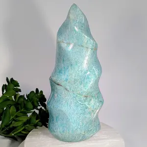Amazonite 6 Inch Flame Freeform Crystal Tower