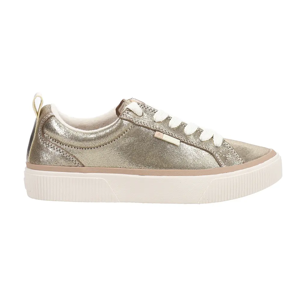 Reef Womens Lay Day Dawn Metallic Lace Up Sneakers Shoes Casual - Gold Reef Womens Lay Day Dawn Metallic Lace Up Sneakers Shoes Casual - Gold