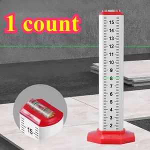 Enhanced Four-Sided Tile Leveling Tool with Height Gauge and Spirit Level, Industrial Equipment, Portable Design, Aluminum and PP Material, Precision 0.1mm