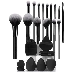 Makeup Brush & Sponge Tool Set, 25pcs/set Makeup Brushes & Sponge & Finger Powder Puff & Brush Cleaning Tool, Professional Makeup Tools for Women, Cosmetic