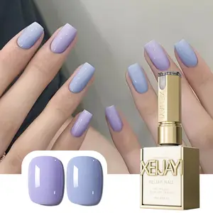 2PCS*15ML New Spring and Summer Popular Color Cream Blue Cream Purple Nail Gel 2 Color No. 87 + 88 Suit High Saturation Gloss Firm Lasting Nail Gel Suitable For Salon Home Nail DIY Female Holiday Gift