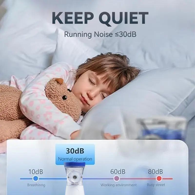 Portable Nebulizer for Adults & Kids Handheld Mesh Design – Ultrasonic Plug-in type. Nebulizer with Battery Included for Travel & Home Use (Blue & White) with Skin Care Glow Other products include theRechargeable Mesh SpacerMachine, which is also suitable