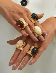 Geometric Ring – Wide Band for Women, Parties, Weddings & Gifts