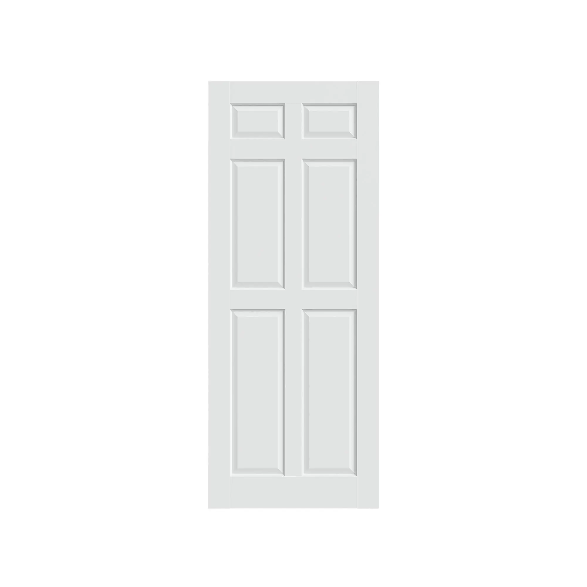 6-Panel Interior Door,White Primed Panel Pre-Assembled French Door for Closet Pantry Bedroom Livingroom Study Office,as Prehung, Pocket, Barn Doors-Shaker w/o Hardware