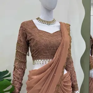 Ready to wear Saree with stick blouse