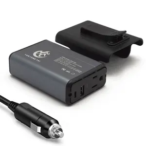 YanFengTai 150W Car Power Inverter 11V-17V for Tesla Truck RV, 30W USB C PD 18W USB A Charger, 12V DC to 110V AC Converter with Detachable Cigarette Lighter Cable, 10-Layer Protection