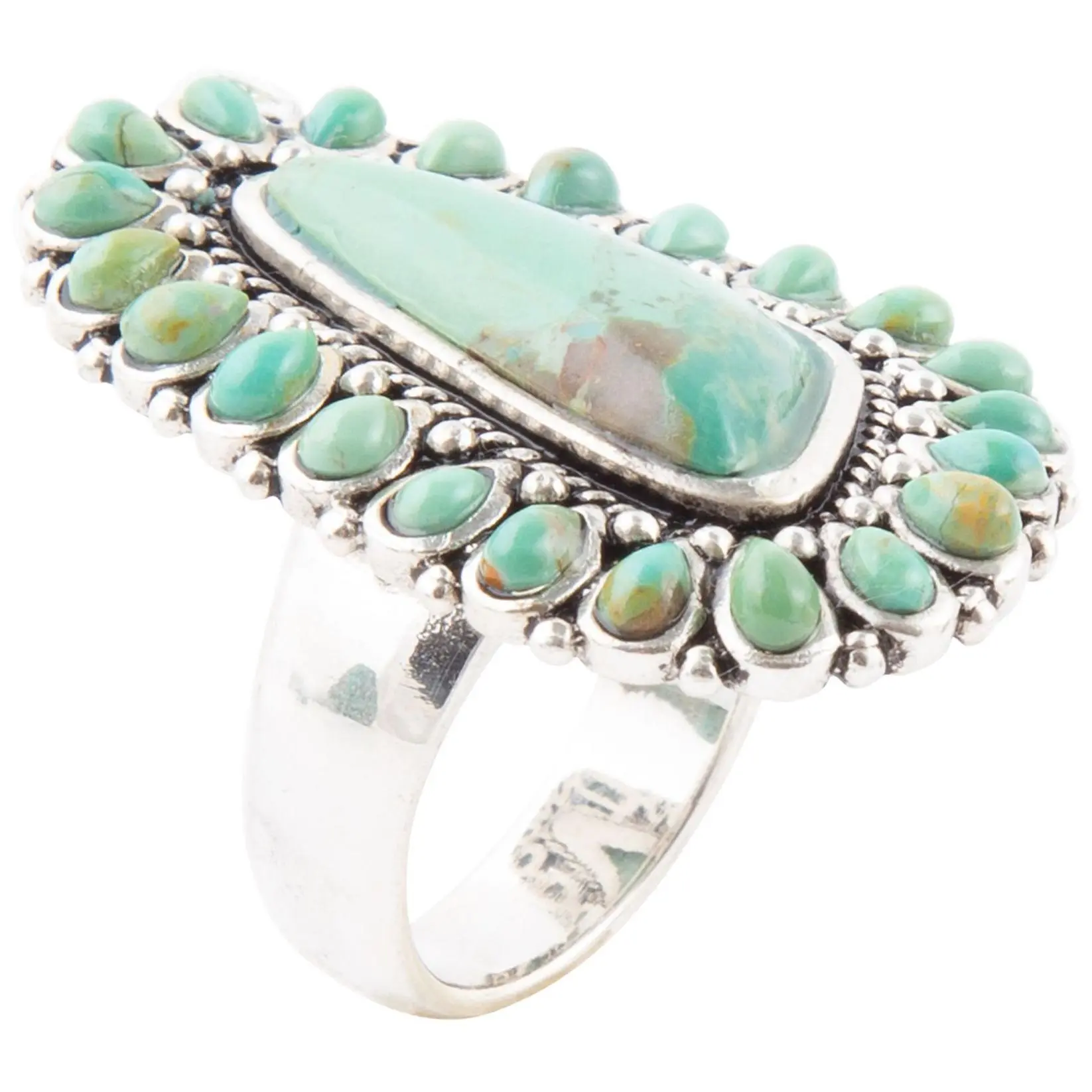 Barse Artisan Crafted Sedona Composite Turquoise Abstract Ring