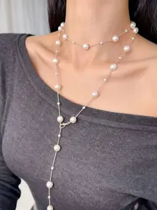 Elegant Pearl Starry Necklace Set, Layered Design for Women, Perfect for Evening Events & Weddings, Versatile Fashion Accessory