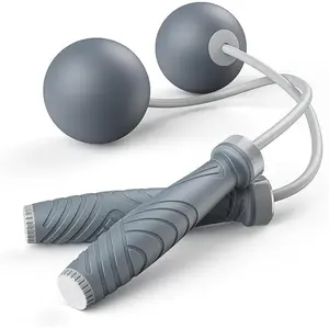 Weighted Cordless Jump Rope for Fitness - Silent Skipping Rope for Home Workouts, Adults & Beginners