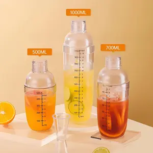 Scale Resin Shaker Cup, PC Milk Tea Shake Bottle, Plastic Cocktail Mixer, Handheld Beverage Stirrer, Ideal for Mixing Drinks