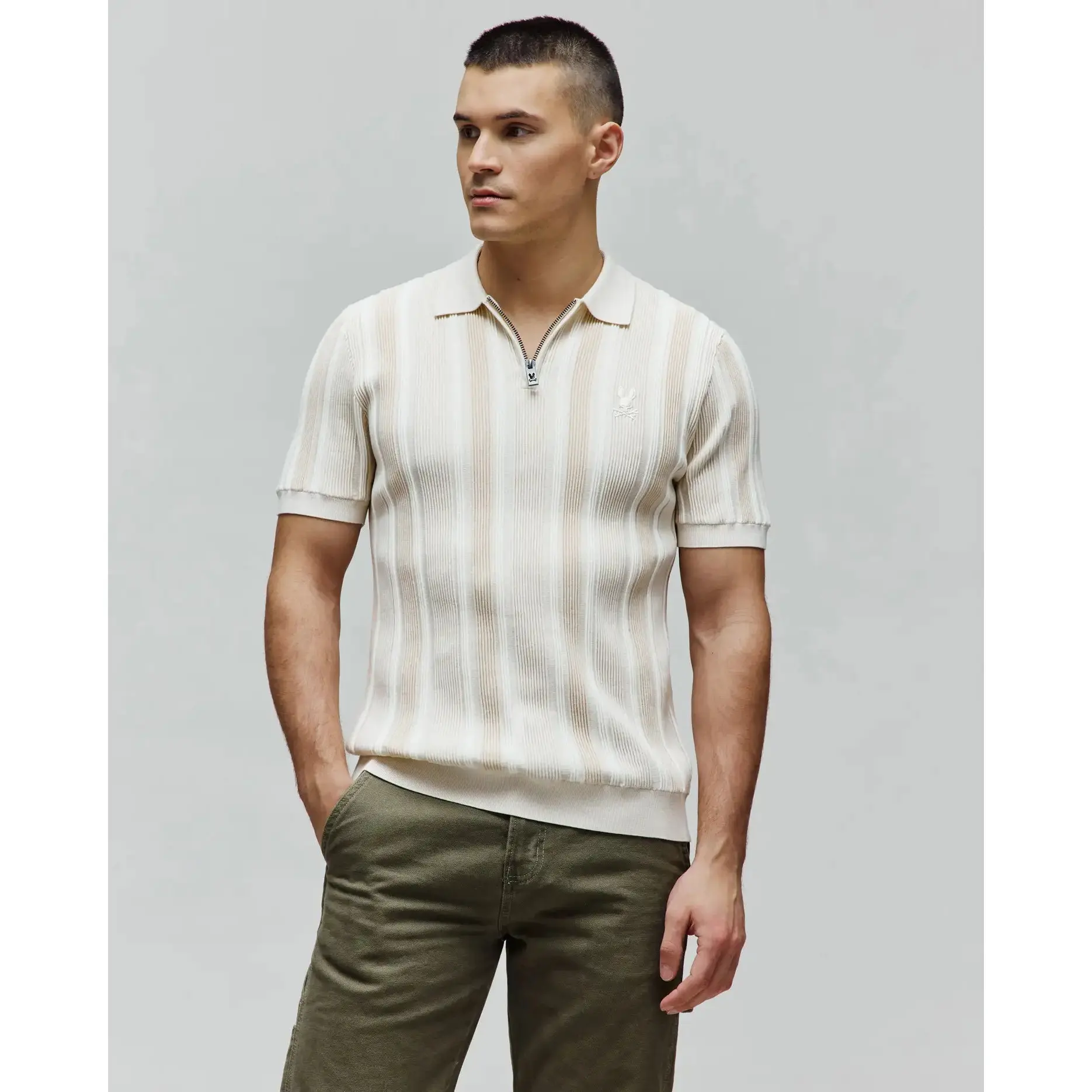 MENS CLIFF KNIT ZIP POLO - MT0100210