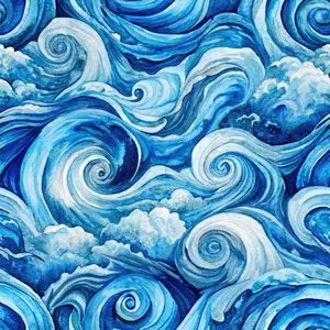 Ocean Swirls Pattern 1 Quilting Cotton Fabric