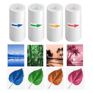 Color Thermal Paper Roll, Non-Stick Photo Paper, 57mm Color Thermal Paper, Compatible with Most Instant Print Cameras, Portable Mini Printer, Compact