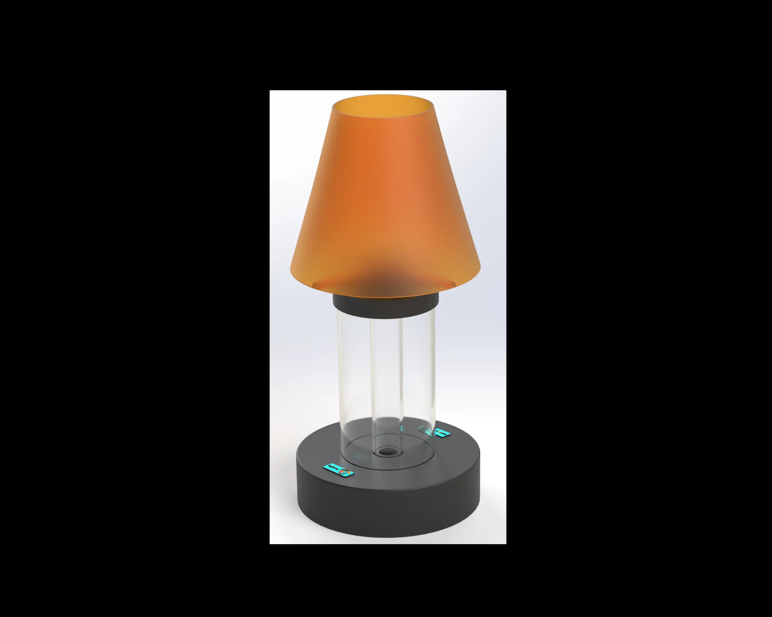 1’ Fillable Table Lamp<br> Round Base - Round Lampshade