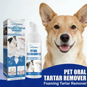 Yegbong Pet Tartar Remover, Removing Dental Calculus Yellow Teeth Halitosis Cleaning Teeth Mouth Foam Cleaner